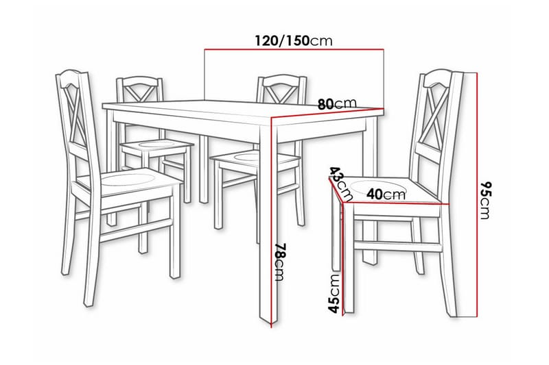 Patrickswell Spisegruppe - Møbler - Borde - Spisebordssæt