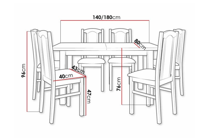 Patrickswell Spisegruppe - Møbler - Borde - Spisebordssæt