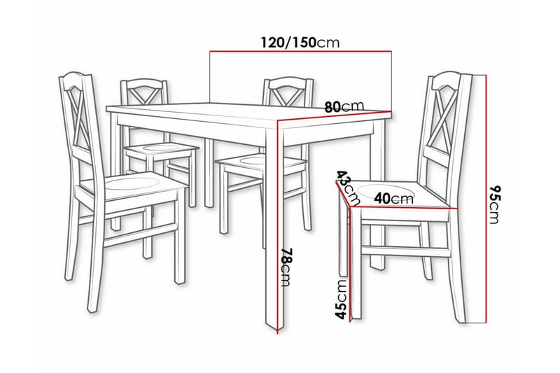 Patrickswell Spisegruppe - Møbler - Borde - Spisebordssæt
