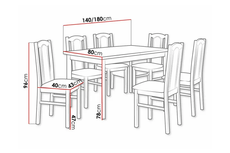 Patrickswell Spisegruppe - Møbler - Borde - Spisebordssæt