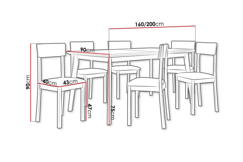 Patrickswell Spisegruppe - Møbler - Borde - Spisebordssæt