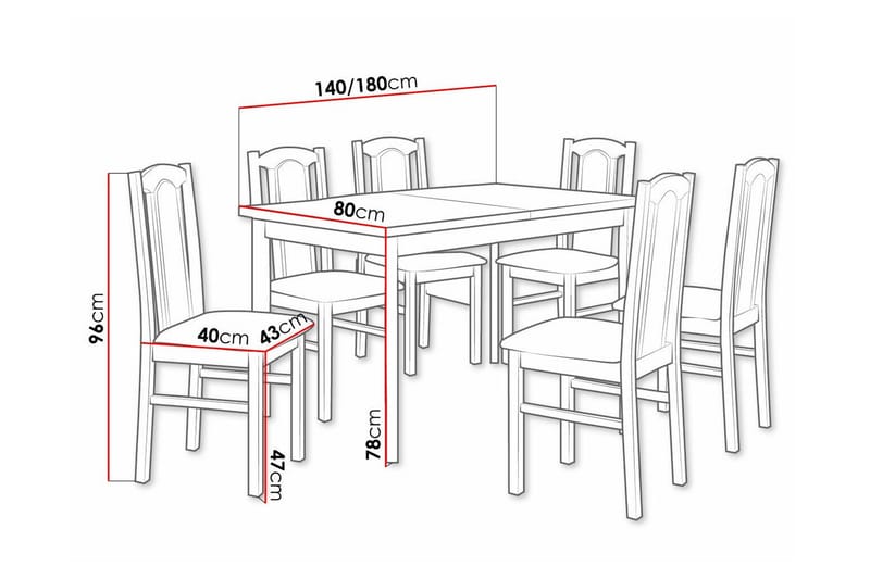 Patrickswell Spisegruppe - Møbler - Borde - Spisebordssæt