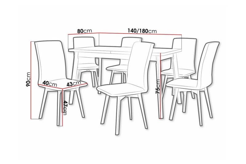 Patrickswell Spisegruppe - Møbler - Borde - Spisebordssæt