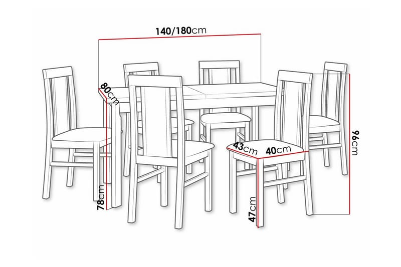Patrickswell Spisegruppe - Møbler - Borde - Spisebordssæt