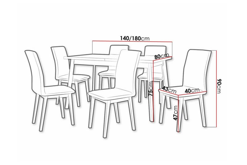 Patrickswell Spisegruppe - Møbler - Borde - Spisebordssæt