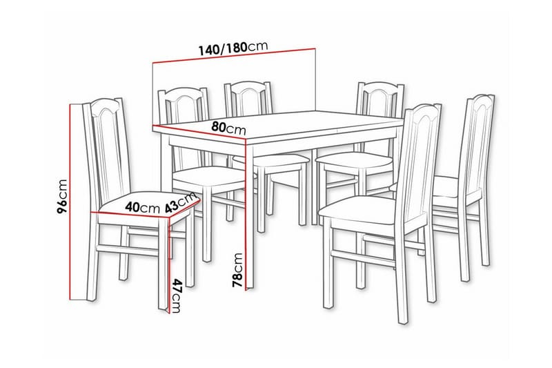 Patrickswell Spisegruppe - Møbler - Borde - Spisebordssæt