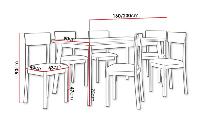 Patrickswell Spisegruppe - Møbler - Borde - Spisebordssæt
