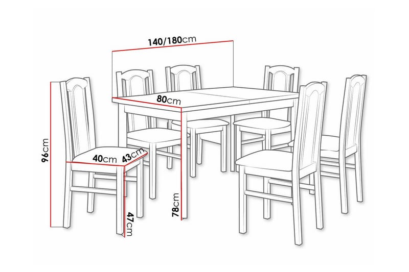 Patrickswell Spisegruppe - Møbler - Borde - Spisebordssæt
