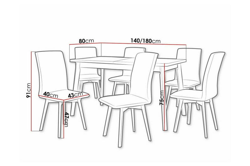 Patrickswell Spisegruppe - Møbler - Borde - Spisebordssæt