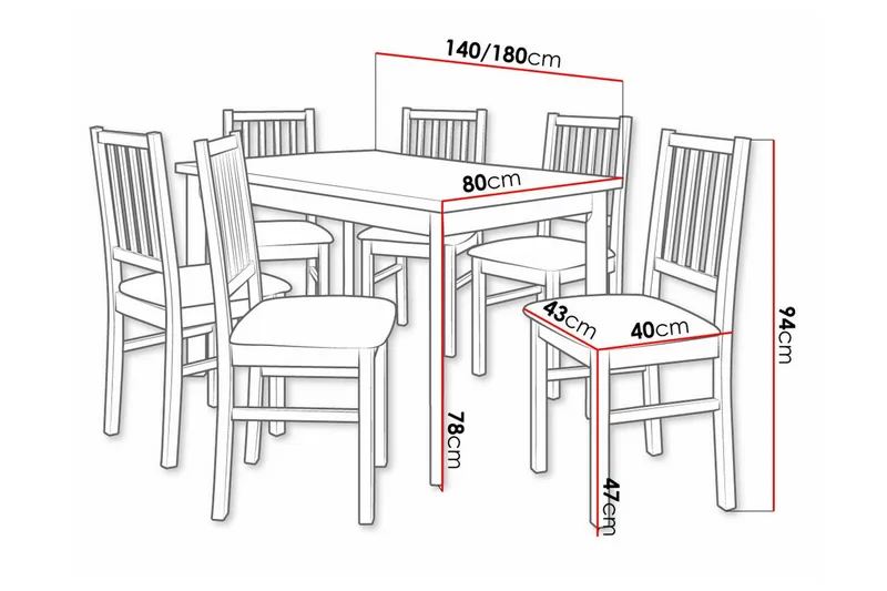 Patrickswell Spisegruppe - Møbler - Borde - Spisebordssæt