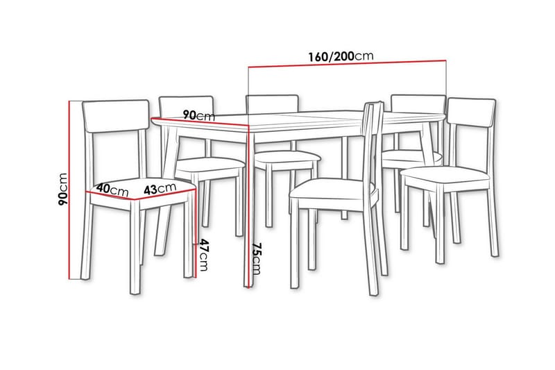 Patrickswell Spisegruppe - Møbler - Borde - Spisebordssæt