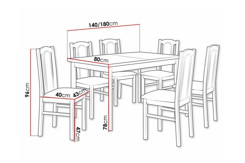 Patrickswell Spisegruppe - Møbler - Borde - Spisebordssæt