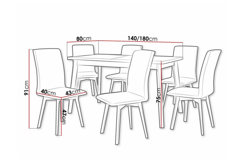 Patrickswell Spisegruppe - Møbler - Borde - Spisebordssæt