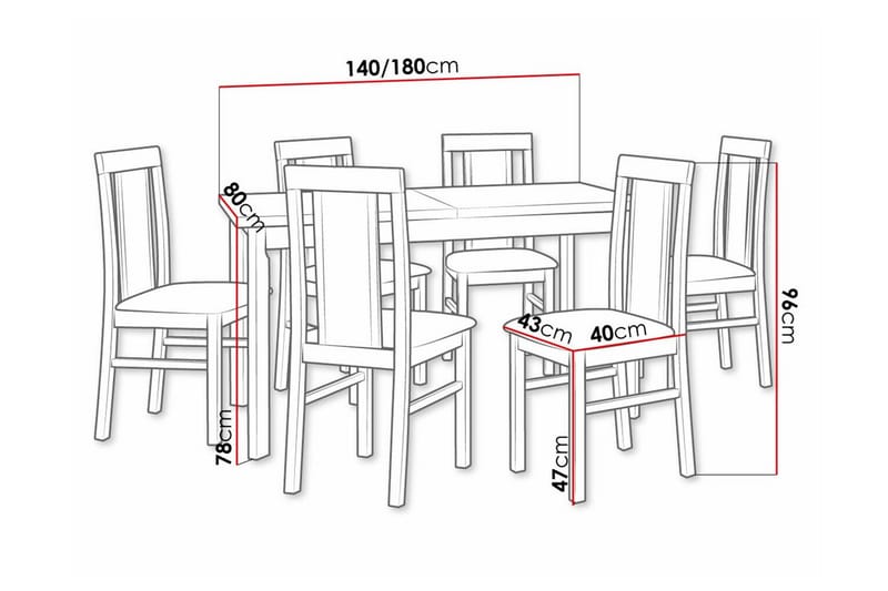 Patrickswell Spisegruppe - Møbler - Borde - Spisebordssæt