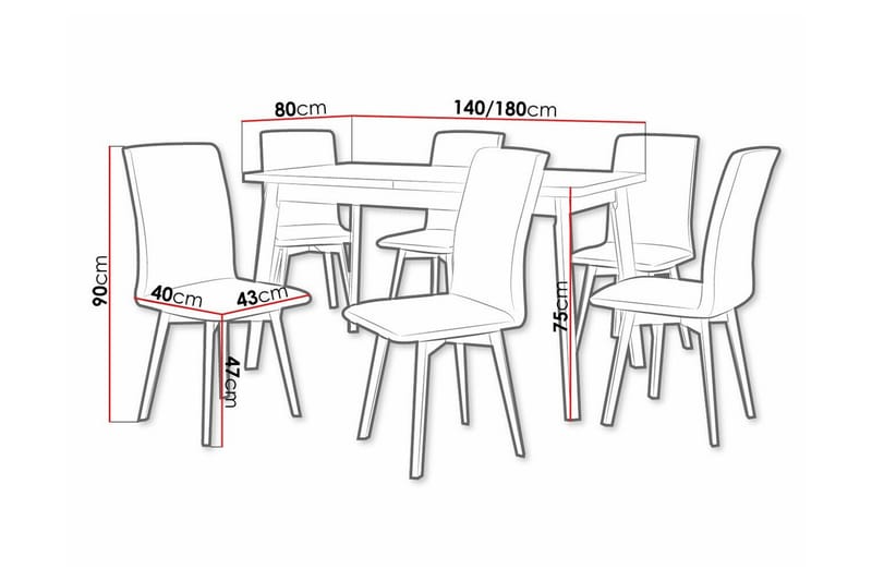 Patrickswell Spisegruppe - Møbler - Borde - Spisebordssæt