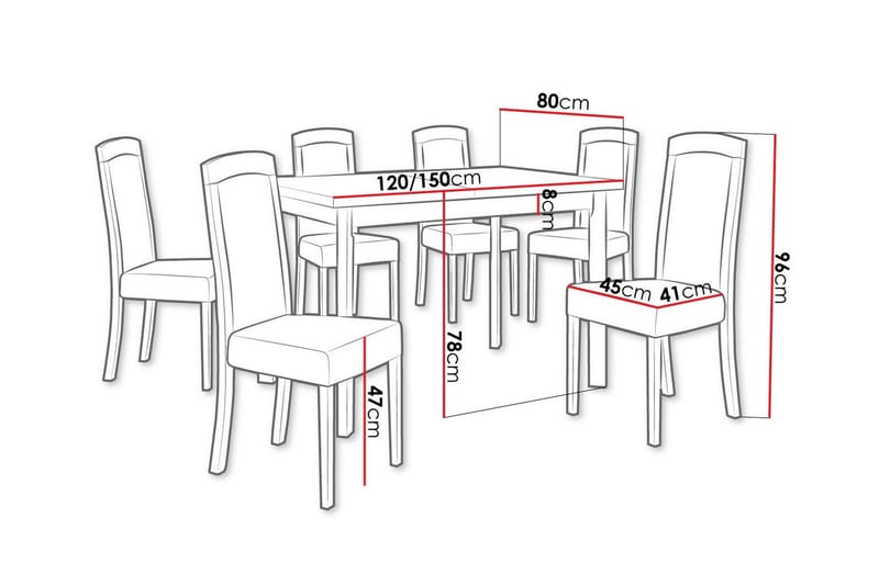 Patrickswell Spisegruppe - Møbler - Borde - Spisebordssæt
