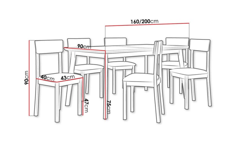 Patrickswell Spisegruppe - Møbler - Borde - Spisebordssæt