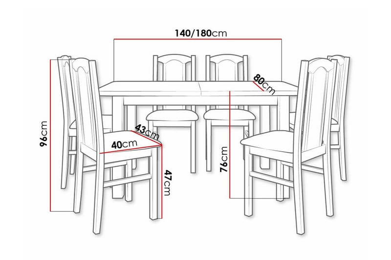 Patrickswell Spisegruppe - Møbler - Borde - Spisebordssæt