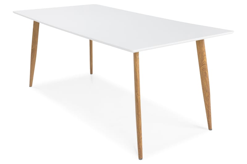 Pelle Spisebordssæt med 6 Ludvig Stole - Mørkegrå/Hvid - Spisebordssæt