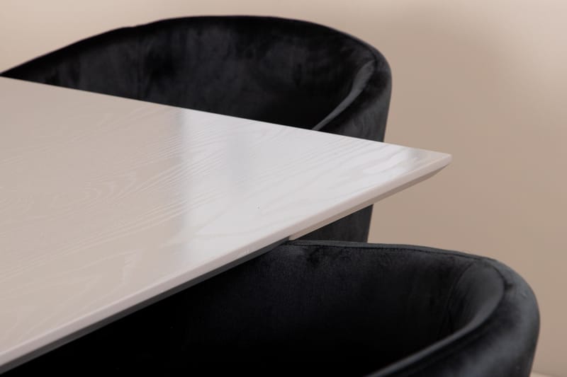 Penny Spisebordssæt 190 cm inkl 6 Berita Stole - Grå/Sort - Møbler - Borde - Spisebordssæt