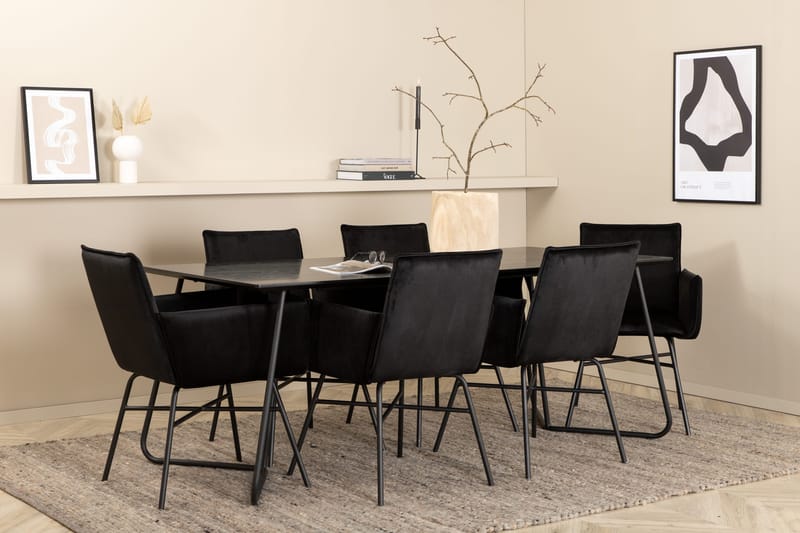 Pippi spisebord med 6 Pippi Spisebordsstol, undefined