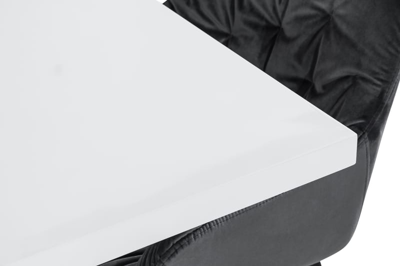 Ratliff Spisebord 160 cm  4 stk Giovanni Stol Velour - Møbler - Borde - Spisebordssæt