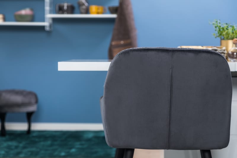 Ratliff Spisebord 160 cm  4 stk Giovanni Stol Velour - Møbler - Borde - Spisebordssæt