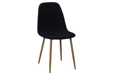 Ratliff Spisebord 180 cm Udtræksbord med tillægsplade + 6 stk Nibe stol sort med egetræben - Hvid/Sort - Møbler - Borde - Spisebordssæt