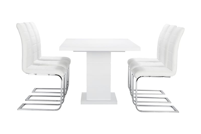 Ratliff Spisebordssæt 180 cm + 6 Sorado Stole - Hvid/Krom - Møbler - Borde - Spisebordssæt
