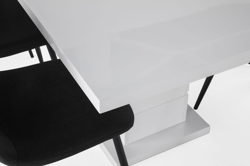 Ratliff Spisebordssæt 180x40cm m. 6 Nibe Stole - Hvid/Sort - Møbler - Borde - Spisebordssæt