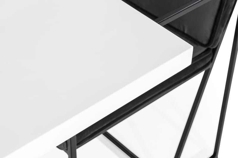 Ratliff Spisebordssæt 200 cm med 6 Indy Stol - Hvid/Grå - Spisebordssæt
