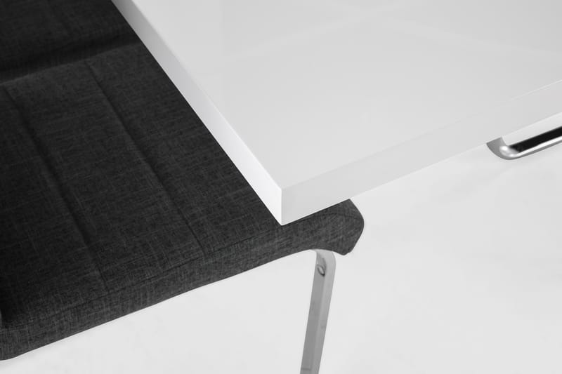Ratliff Spisebordssæt 200x40cm m. 8 Cibus Stole - Hvid/Grå - Møbler - Borde - Spisebordssæt