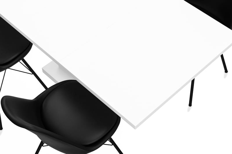 Ratliff Udvideligt Spisebord 160 cm Med 4 stk Shell Spisebor - Spisebordssæt