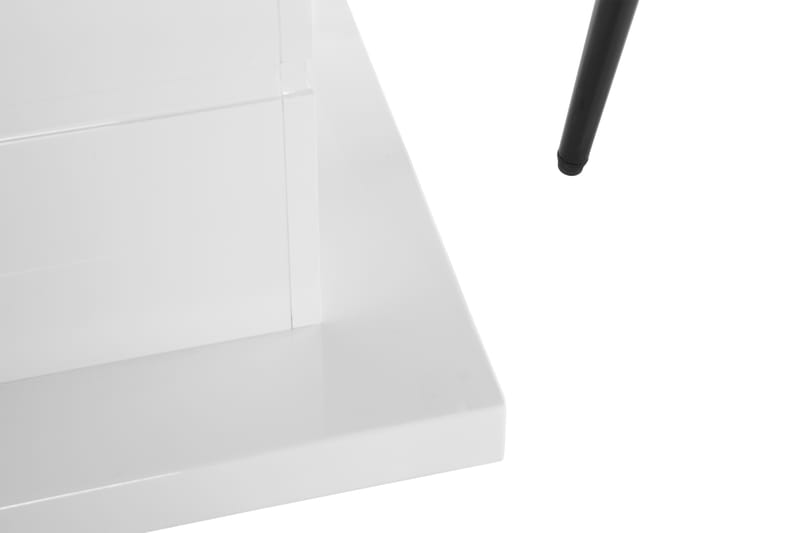 Ratliff Udvideligt Spisebordssæt 120 cm + 4 Valleviken Stol - Hvid/Sort - Spisebordssæt