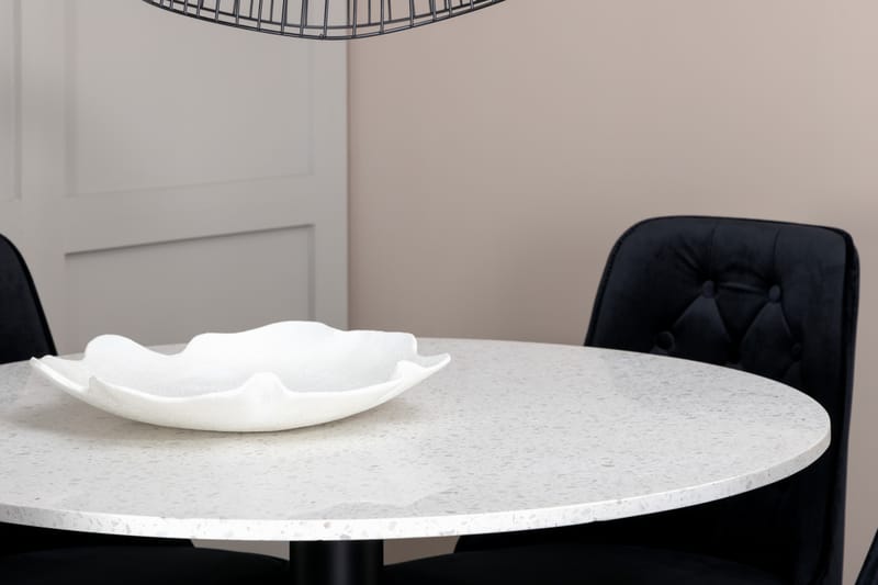 Razzia Matgrupp Rund 106 cm + 4 st Valerie Matstolar - Møbler - Borde - Spisebordssæt