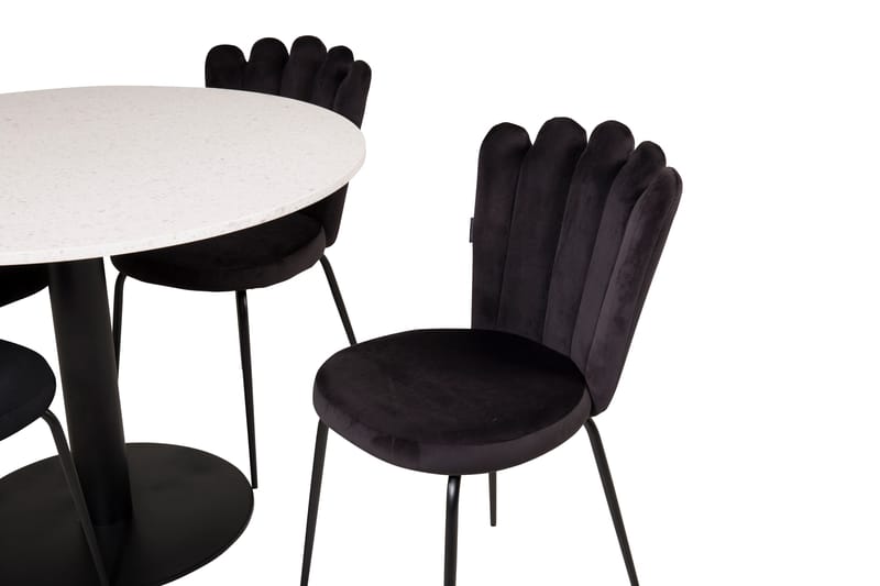 Razzia Spisebordssæt med 4 Limhamn spisebordsstole Sort - Furniture Fashion - Møbler - Borde - Spisebordssæt