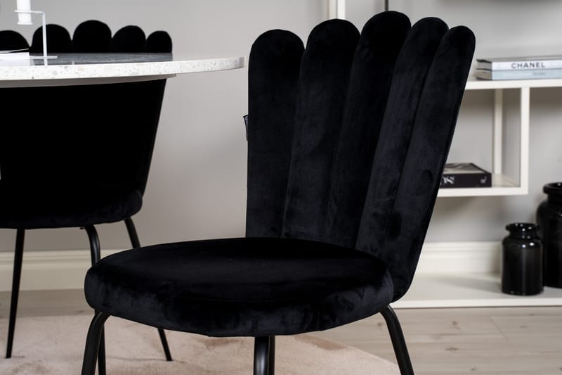 Razzia Spisebordssæt med 4 Limhamn spisebordsstole Sort - Furniture Fashion - Møbler - Borde - Spisebordssæt