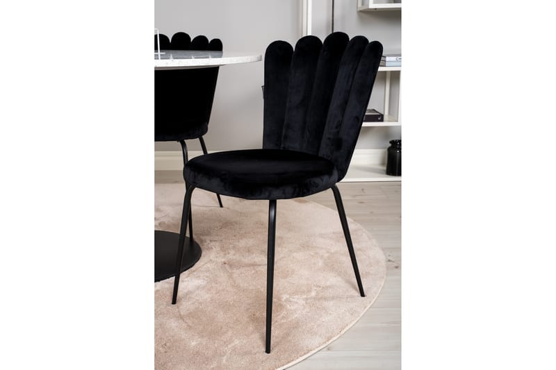 Razzia Spisebordssæt med 4 Limhamn spisebordsstole Sort - Furniture Fashion - Møbler - Borde - Spisebordssæt