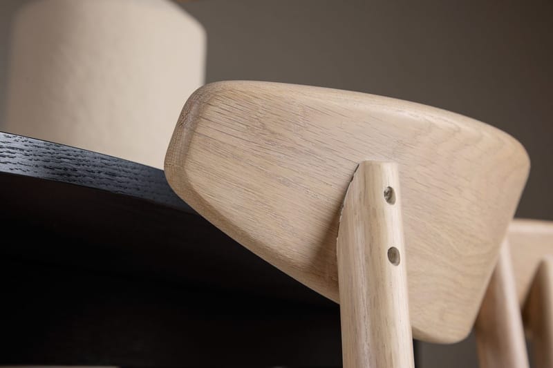 Rektangulær spisegruppe Tyresö 220 cm med 6 Ven stole - Sort/Whitewash - Møbler - Borde - Spisebordssæt