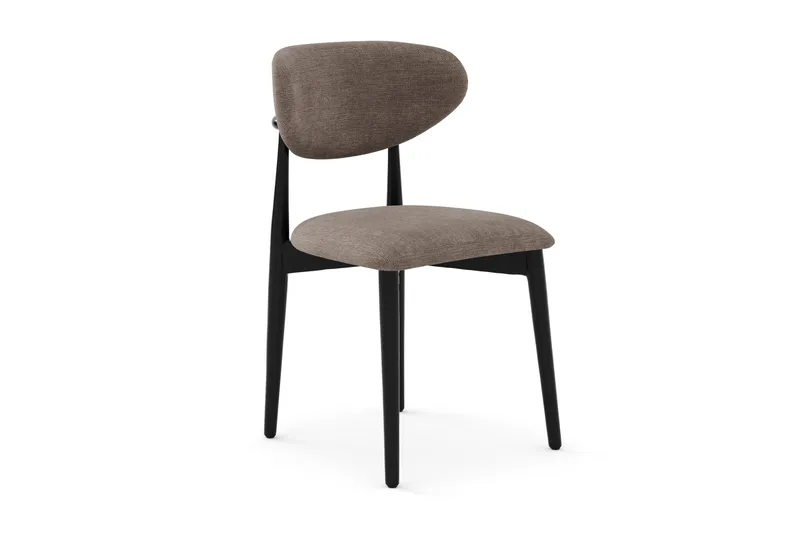 Richeto Spisegruppe 180 cm Røget eg med 4 Molly Spisestole - Røget eg/Sort/Greige - Møbler - Borde - Spisebordssæt