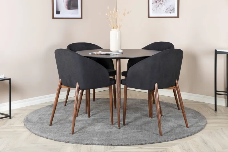 Ridones Spisebordssæt Rund 100 cm + 4 Kullersbro Spisebordss, undefined