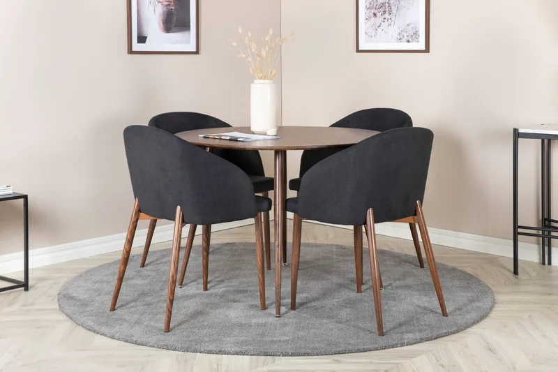 Ridones Spisebordssæt Rund 100 cm + 4 Kullersbro Spisebordss, undefined