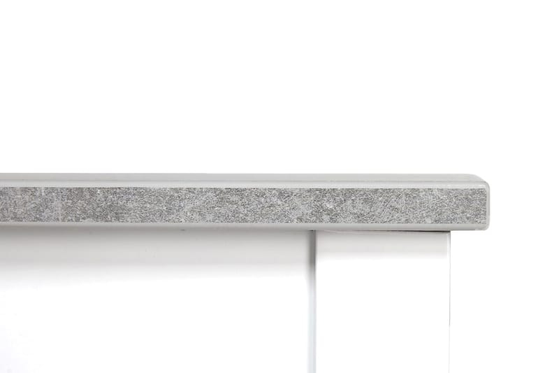 Romeo Spisebordssæt 140 cm Beton med 4 Nibe Stole - Hvid/Grå/Sort - Møbler - Borde - Spisebordssæt