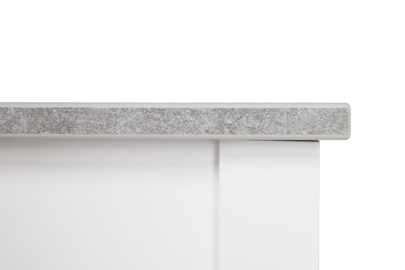 Romeo Spisebordssæt 140 cm med 4 Viktor Stole - Beton/Hvid/Sort - Møbler - Borde - Spisebordssæt