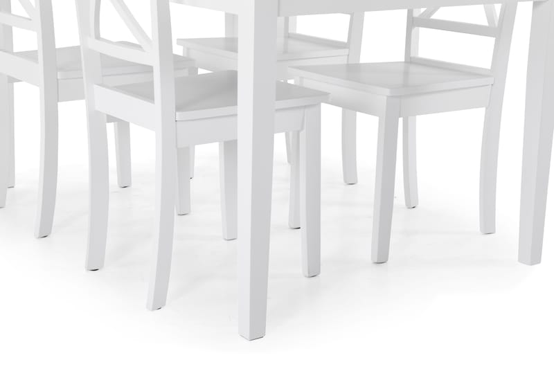 Romeo Spisebordssæt med 4 stk Mirimar Stole - Beton/Hvid - Spisebordssæt