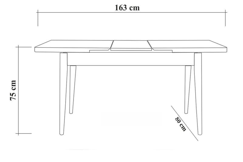 Shundrea Spisebordssæt 4 dele 75 cm - Hvid - Spisebordssæt