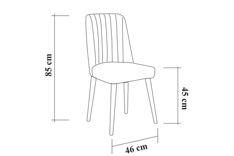 Shundrea Spisebordssæt 4 dele 75 cm - Hvid - Spisebordssæt