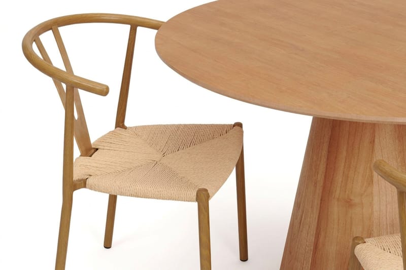 Siena spisebordssæt rundt 110 cm Eg med 4 Elysia spisestole - Eg - Møbler - Borde - Spisebordssæt