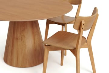 Siena spisegruppe 150 cm rund i eg med 6 Amelia-spisestole - Eg - Møbler - Borde - Spisebordssæt