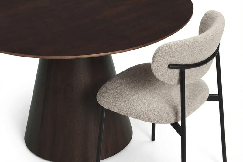 Siena spisegruppe rund 150 cm Røget eg med 6 Lucy-spisestole - Røget eg - Møbler - Borde - Spisebordssæt